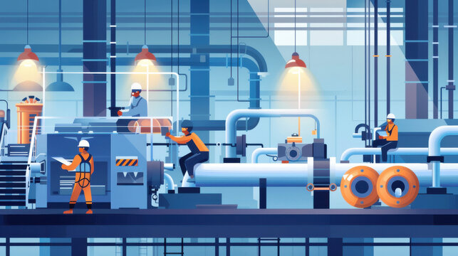 Electrical engineers working on circuit boards and testing equipment in a clean, well-organized lab