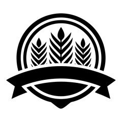 Agriculture logo icon template design silhouette vector art illustration