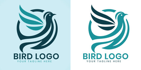 Bird logo design template vector file