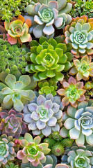 Succulents Arrangement - Colorful Rosettes