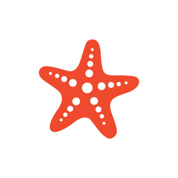 Starfish icon vector silhouette for starfish logo illustration. Simple design for starfish icon illustration or starfish logo concept.