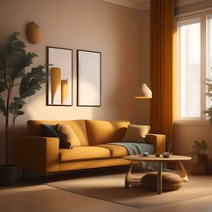 modern living room with fireplace