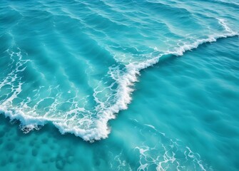 Obraz premium blue sea water caustics background 