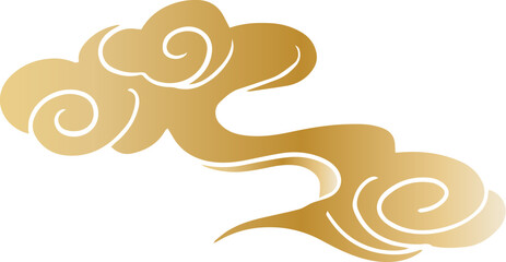Chinese traditional retro golden cloud