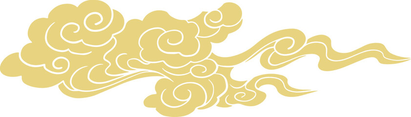 Chinese traditional retro golden cloud