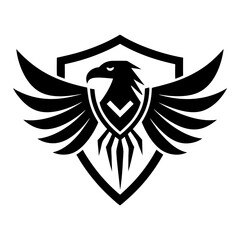 Eagle Tech Logo Template Design Vector Art Illustration, Creative Symbol, Icon