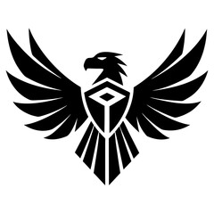 Eagle Tech Logo Template Design Vector Art Illustration, Creative Symbol, Icon