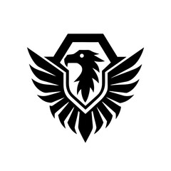 Eagle Tech Logo Template Design Vector Art Illustration, Creative Symbol, Icon