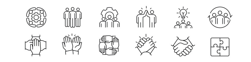 Obraz premium Teamwork icon set. Team icon.