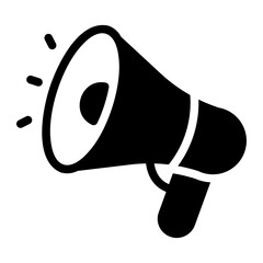 megaphone glyph icon
