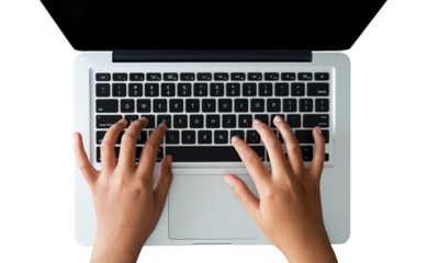 person using a laptop