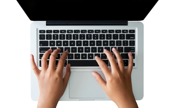 person using a laptop