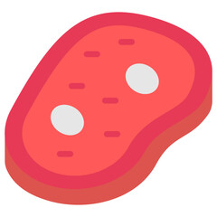 Meat multi color icon, related to oktoberfest, German traditional theme. use for UI or UX kit, app and web development.
