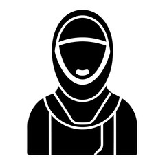 Moslem customer care service and support logo icon - Vector Art Illustration