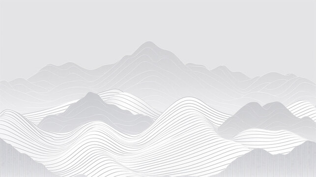 A mountain range with a gray sky in the background
