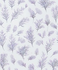 Fototapeta premium exquisite lavender watercolor seamless pattern
