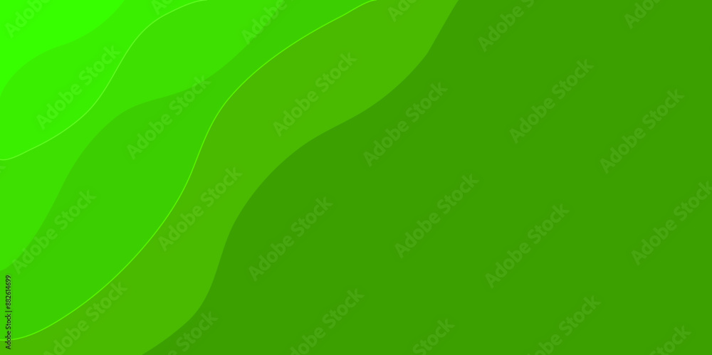 Aufkleber abstract background with green wavy dynamic shapes. trendy minimal abstract background, vector, illu