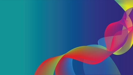 background design with red and yellow waves blend at dark blue