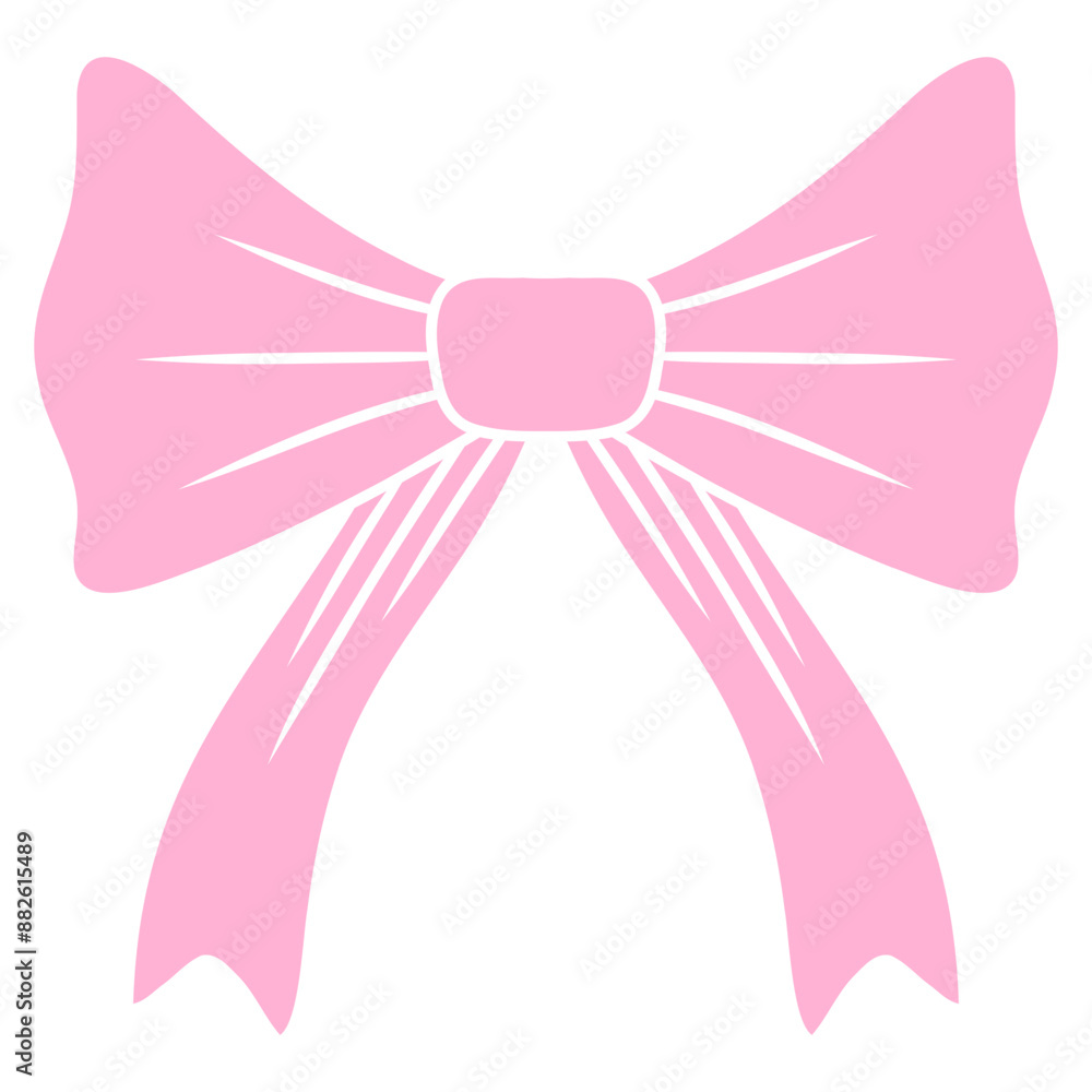 Canvas Prints pink ribbon bow illustration