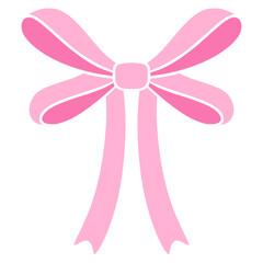 pink bow with ribbon
