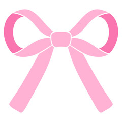 pink ribbon bow isolated