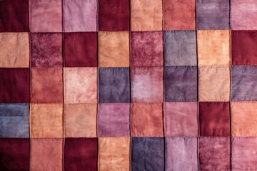 Fototapeta premium Framed square quilt block pattern texture velvet home decor.