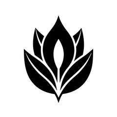 Tulip Flower Leaf Nature Organic Logo Vector Icon Illustration