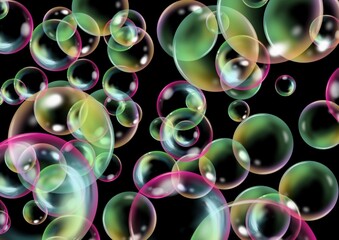 しゃぼん玉の背景イラスト