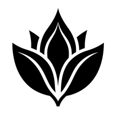 Tulip Flower Leaf Nature Organic Logo Vector Icon Illustration