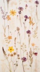 PNG Real pressed spring flowers backgrounds pattern plant.