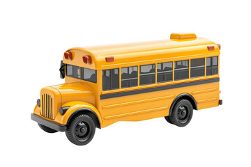 A yellow school bus with a black stripe on the side, illustration education, clipart , isolated on a transparent background.