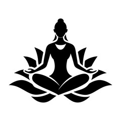 Yoga logo design vector icon template Illustration