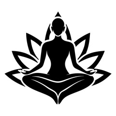 Yoga logo design vector icon template Illustration