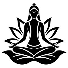 Yoga logo design vector icon template Illustration