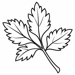 A  Leaf Icon Nature Organic Vector Line Art Illustration