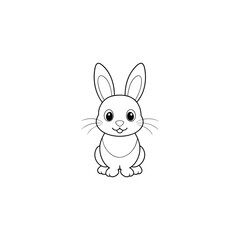 Whiskered Wonder: Bunny Line Art