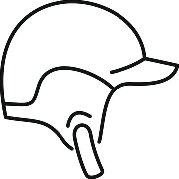 baseball helmet outline clip art preview