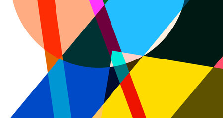 Abstract colorful geometric psychedelic pop art background