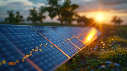 A solar panel with a graph of numbers on it