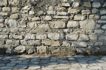 Naklejka premium Empty scene of stone wall architecture rubble rock.