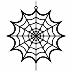 Halloween Spiderweb Vector Vector Icon Illustration On White Background 
