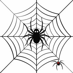Fototapeta premium Halloween Spiderweb Vector Vector Icon Illustration On White Background 