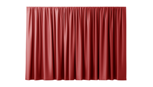 red curtain isolated on transparent background cutout - Powered by Adobe