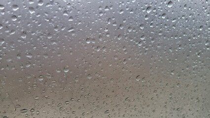 Rain on the glass window