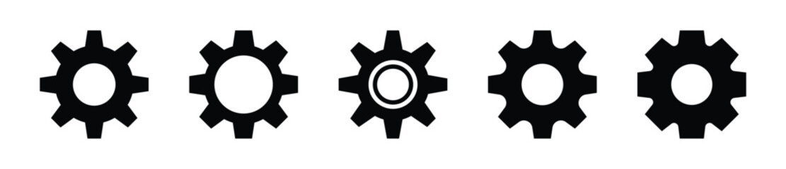 Setting icon set. Setting, cogwheel, gear icon element set - Vector
