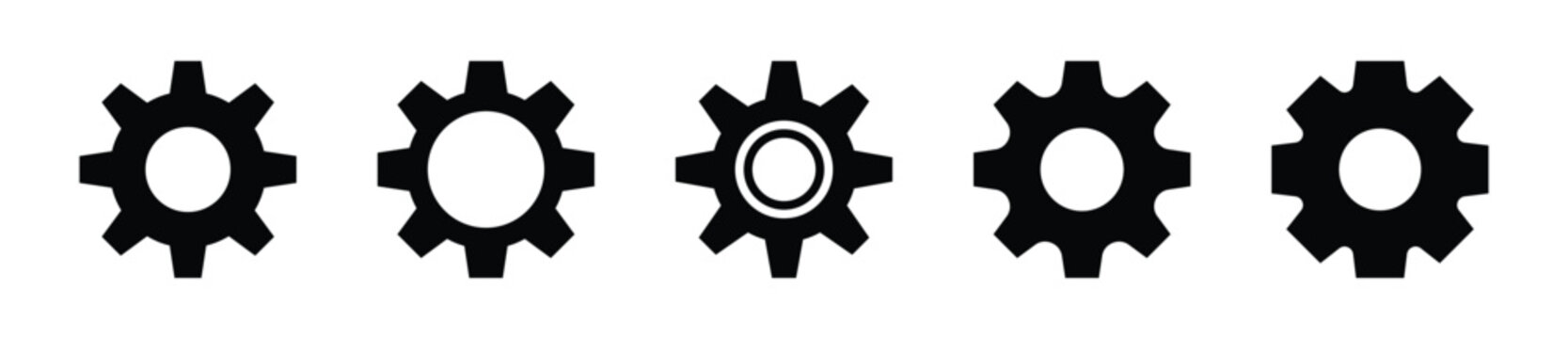 Setting icon set. Setting, cogwheel, gear icon element set - Vector