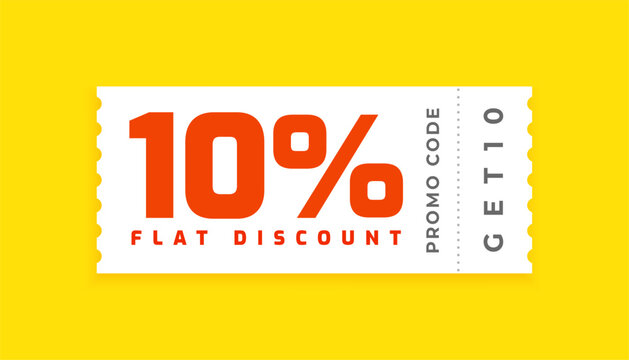 promo voucher code label get upto 10 percent off