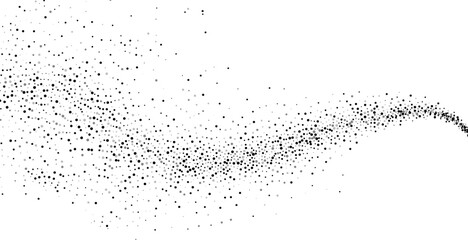 wavy style halftone stipple pattern banner with spray effect