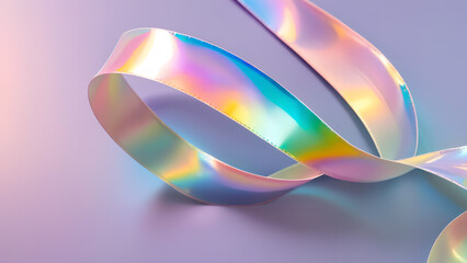 A holographic ribbon with a smooth twisted in a flowing