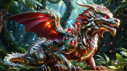 Magnificent Ruby-Studded Dragon